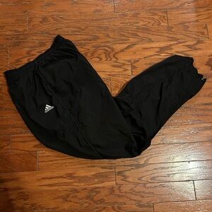 Adidas black track pants L